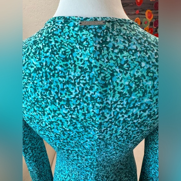 MICHAEL Michael Kors Multi Color Printed Flounce-Hem Dress XS - Picture 6 of 12